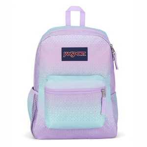 Sac à Dos Scolaire JanSport CROSS TOWN Violette Vert | WUC-30101924